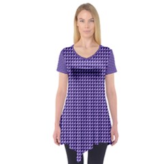 Purple Triangulate Short Sleeve Tunic  by jumpercat