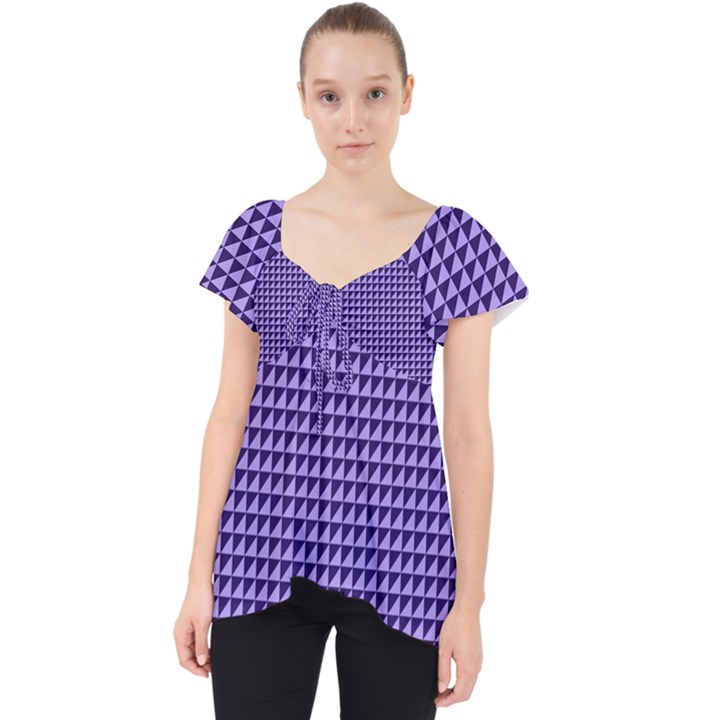 Purple Triangulate Lace Front Dolly Top