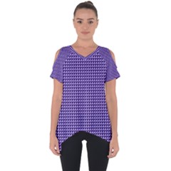 Purple Triangulate Cut Out Side Drop Tee by jumpercat