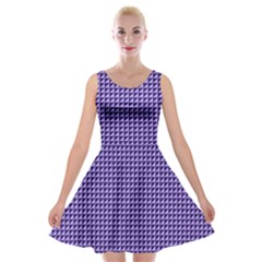 Purple Triangulate Velvet Skater Dresses by jumpercat