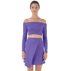 Purple Triangulate Off Shoulder Top With Skirt Set by jumpercat