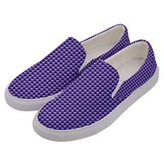 Purple Triangulate Men s Canvas Slip Ons by jumpercat