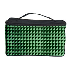 Green Triangulate Cosmetic Storage Case by jumpercat