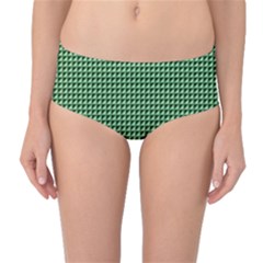 Green Triangulate Mid-waist Bikini Bottoms by jumpercat