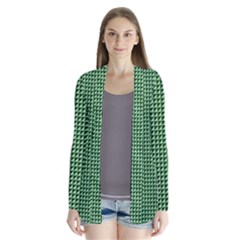 Green Triangulate Drape Collar Cardigan by jumpercat