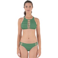 Green Triangulate Perfectly Cut Out Bikini Set by jumpercat