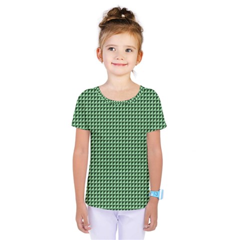 Green Triangulate Kids  One Piece Tee by jumpercat