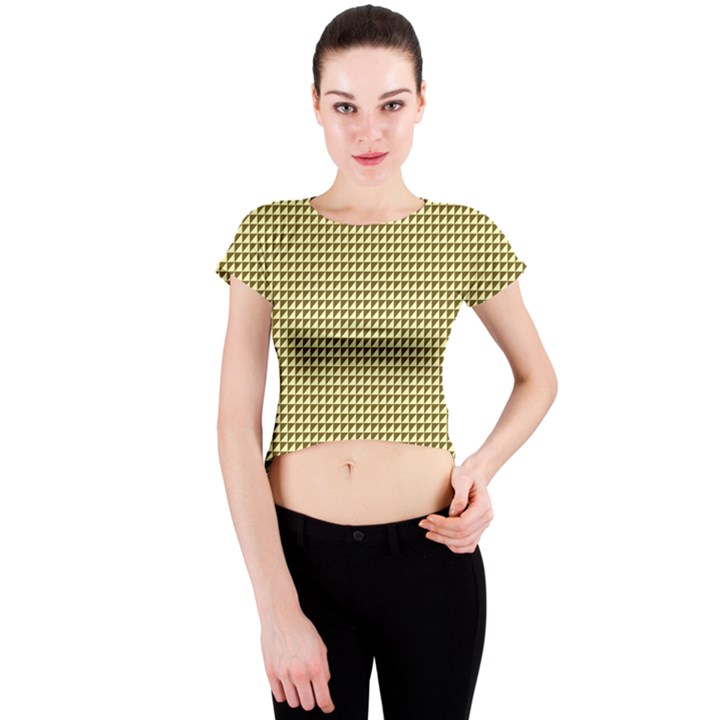 Ocre Triangulate Crew Neck Crop Top