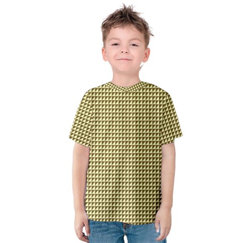 Ocre Triangulate Kids  Cotton Tee by jumpercat