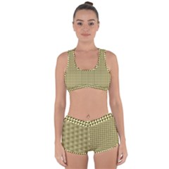 Ocre Triangulate Racerback Boyleg Bikini Set by jumpercat