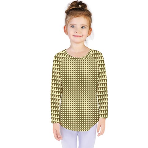 Ocre Triangulate Kids  Long Sleeve Tee by jumpercat