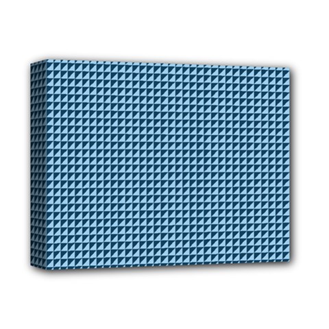 Blue Triangulate Deluxe Canvas 14  X 11  by jumpercat