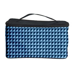 Blue Triangulate Cosmetic Storage Case by jumpercat