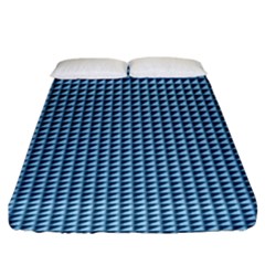 Blue Triangulate Fitted Sheet (king Size) by jumpercat