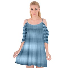 Blue Triangulate Cutout Spaghetti Strap Chiffon Dress by jumpercat