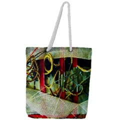 Hidden Strings Of Purity 13 Full Print Rope Handle Tote (large) by bestdesignintheworld