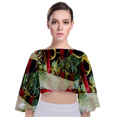 Hidden Strings Of Purity 13 Tie Back Butterfly Sleeve Chiffon Top by bestdesignintheworld