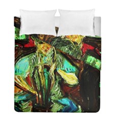 Girl In A Bar Duvet Cover Double Side (full/ Double Size) by bestdesignintheworld