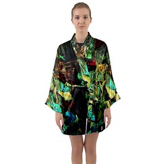 Girl In A Bar Long Sleeve Kimono Robe by bestdesignintheworld