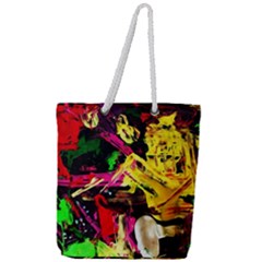 Spooky Attick 1 Full Print Rope Handle Tote (large) by bestdesignintheworld