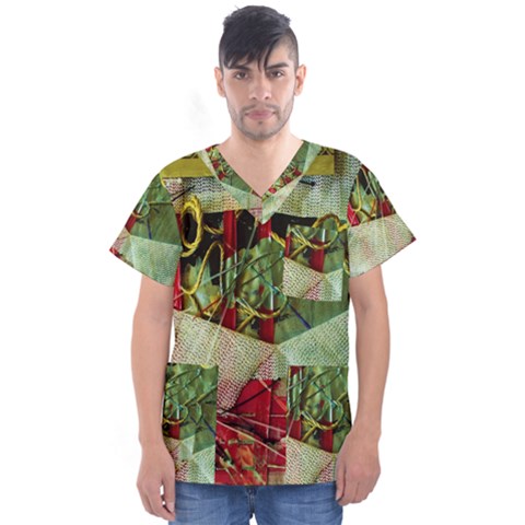 Hidden Strings Of Purity 7 Men s V-neck Scrub Top by bestdesignintheworld