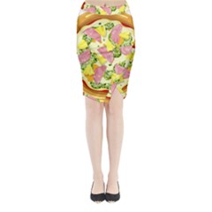 Pizza Clip Art Midi Wrap Pencil Skirt by Sapixe