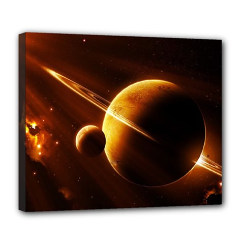 Planets Space Deluxe Canvas 24  X 20   by Sapixe