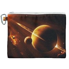 Planets Space Canvas Cosmetic Bag (xxl) by Sapixe