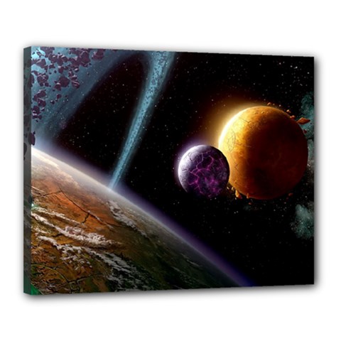 Planets In Space Canvas 20  X 16  by Sapixe