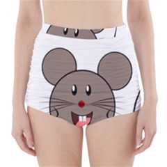 Raton Mouse Christmas Xmas Stuffed Animal High-waisted Bikini Bottoms by Sapixe