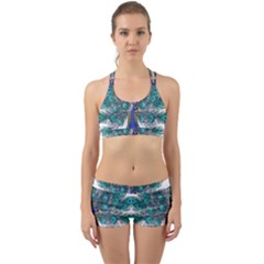 Peacock Bird Peacock Feathers Back Web Gym Set by Sapixe