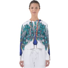 Peacock Bird Peacock Feathers Women s Slouchy Sweat by Sapixe