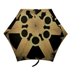 Radioactive Warning Signs Hazard Mini Folding Umbrellas by Sapixe