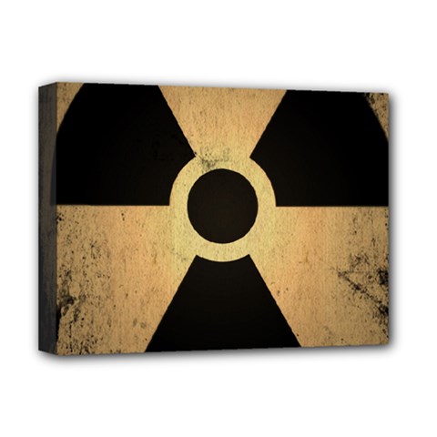 Radioactive Warning Signs Hazard Deluxe Canvas 16  X 12   by Sapixe