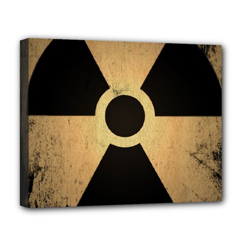 Radioactive Warning Signs Hazard Deluxe Canvas 20  X 16   by Sapixe