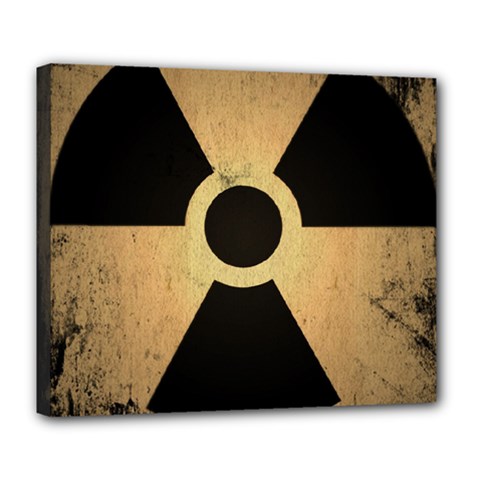 Radioactive Warning Signs Hazard Deluxe Canvas 24  X 20   by Sapixe