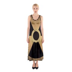 Radioactive Warning Signs Hazard Sleeveless Maxi Dress by Sapixe