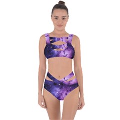 Purple Space Bandaged Up Bikini Set  by Sapixe