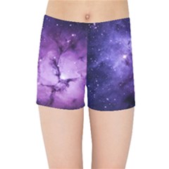 Purple Space Kids Sports Shorts by Sapixe