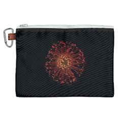 Red Flower Blooming In The Dark Canvas Cosmetic Bag (xl)