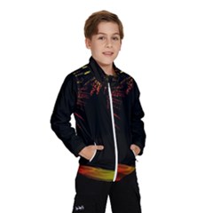 Rainbow Fireworks Celebration Colorful Abstract Wind Breaker (kids) by Sapixe