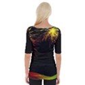 Rainbow Fireworks Celebration Colorful Abstract Wide Neckline Tee View2