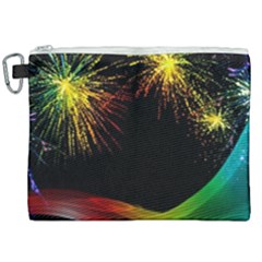 Rainbow Fireworks Celebration Colorful Abstract Canvas Cosmetic Bag (xxl) by Sapixe