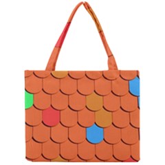 Roof Brick Colorful Red Roofing Mini Tote Bag by Sapixe