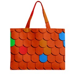 Roof Brick Colorful Red Roofing Zipper Mini Tote Bag by Sapixe