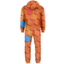 Roof Brick Colorful Red Roofing Hooded Jumpsuit (Men)  View2