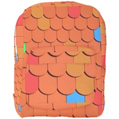 Roof Brick Colorful Red Roofing Full Print Backpack by Sapixe