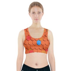 Roof Brick Colorful Red Roofing Sports Bra With Pocket by Sapixe