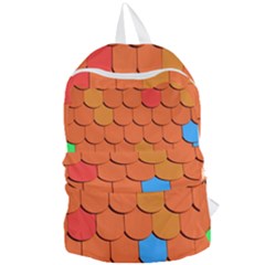 Roof Brick Colorful Red Roofing Foldable Lightweight Backpack by Sapixe