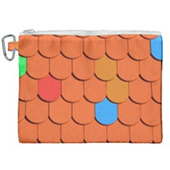 Roof Brick Colorful Red Roofing Canvas Cosmetic Bag (xxl) by Sapixe